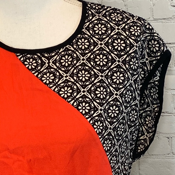 RACHEL (RACHEL ROY) Colorblock Printed Blouse-6 - Picture 2 of 3